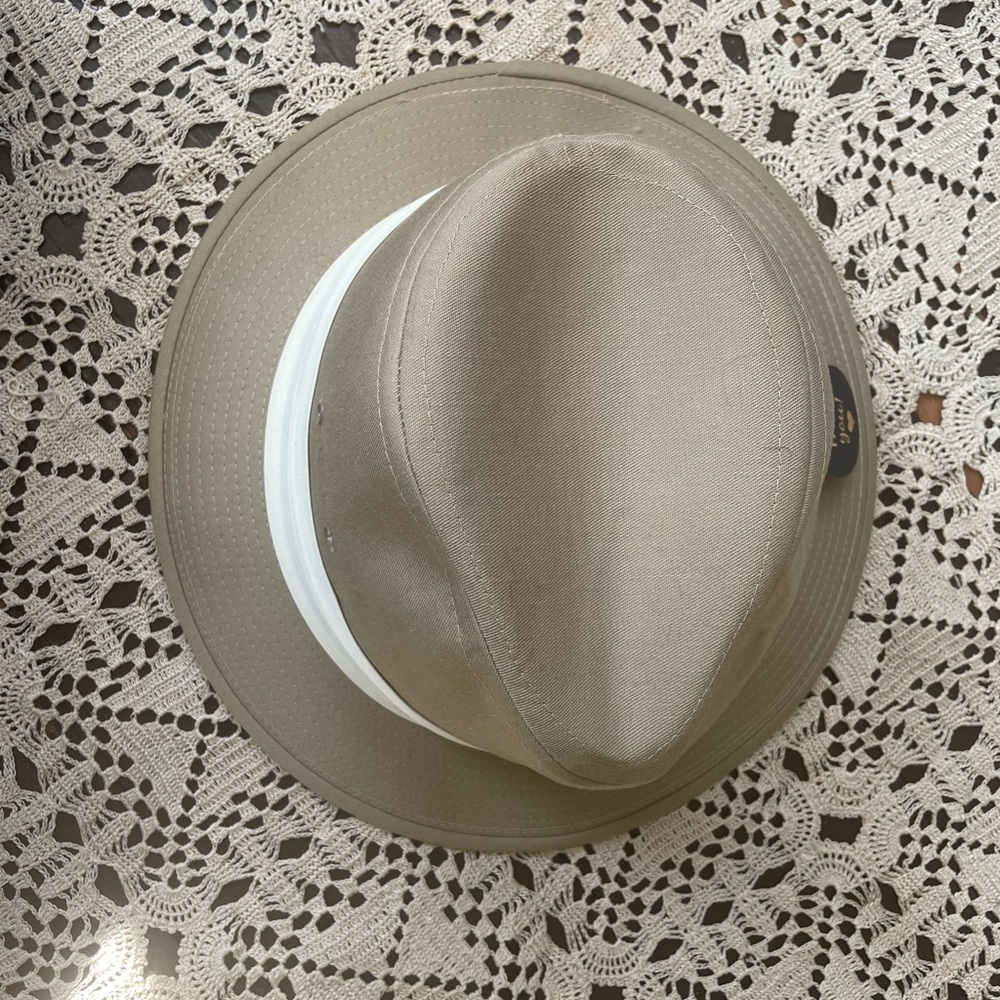 Vintage khaki fedora hat USA Blair summer Men’s XL - Picture 8 of 16